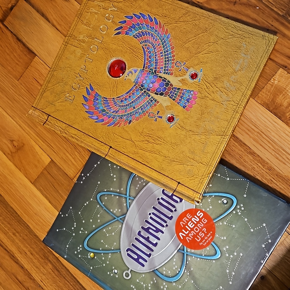 Bundled 2 hardcover ology books.  Alienology and Egyptology.  Gently used.